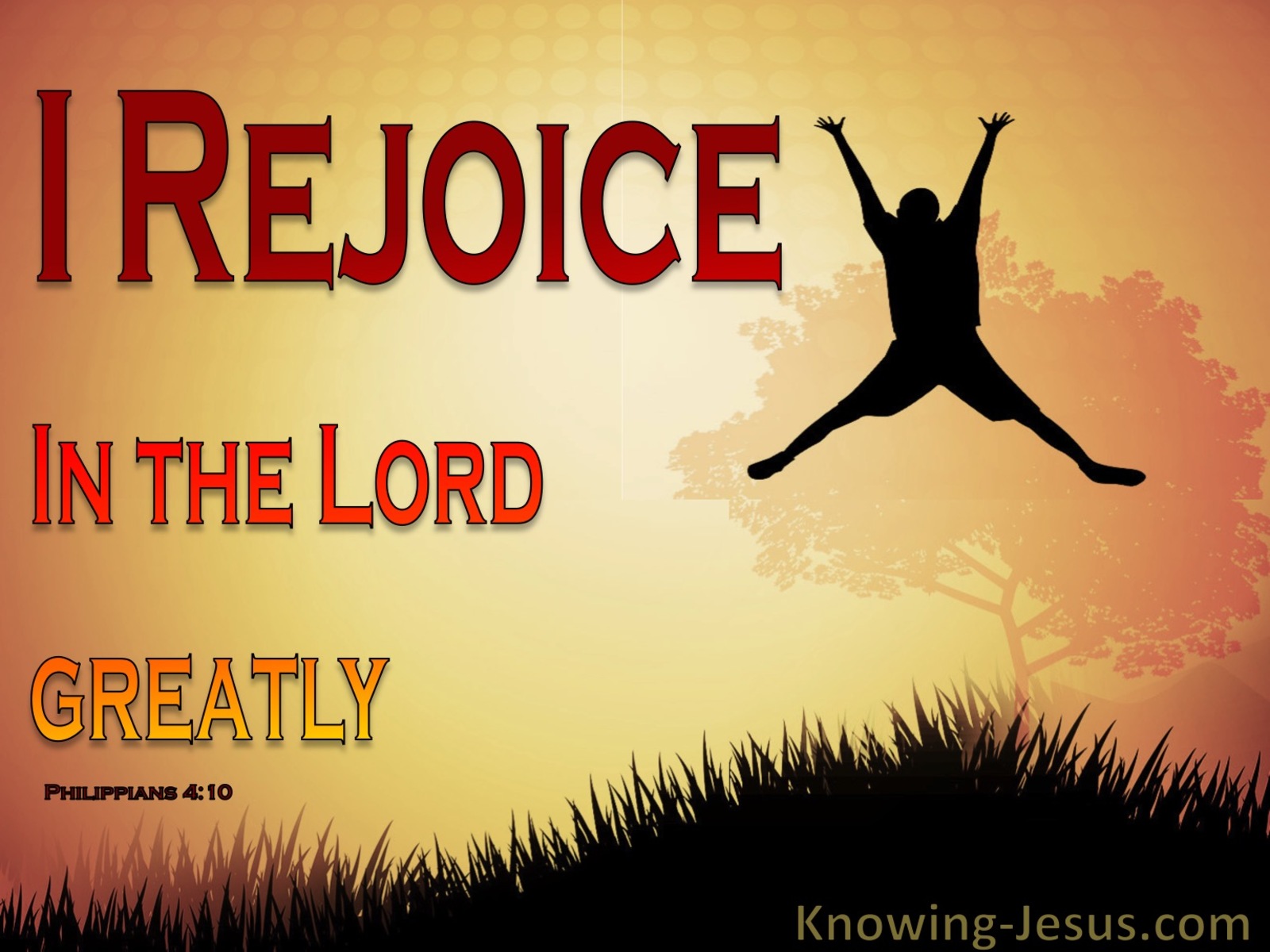 Philippians 4:10 Rejoice In The Lord (red)